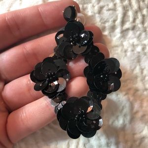 Pair of JCREW black sequin earrings